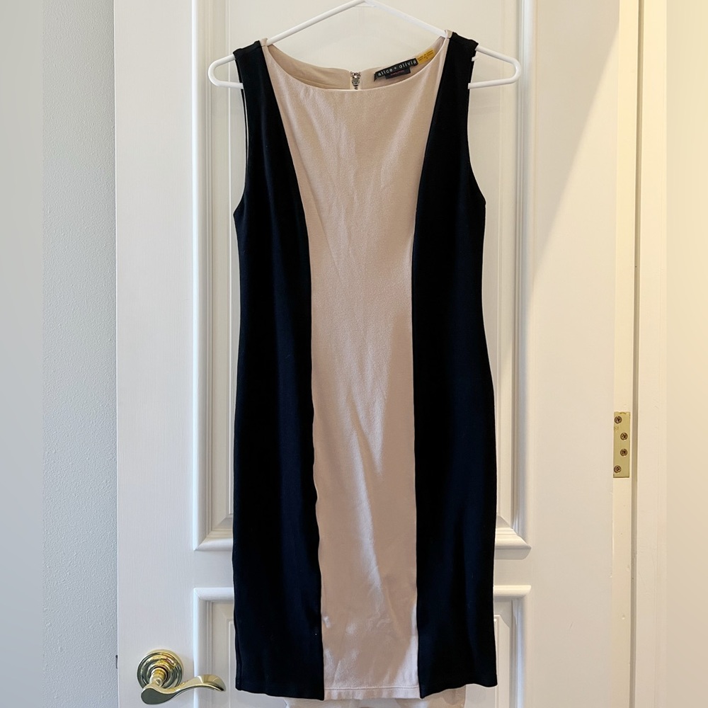 Alice + Olivia fitted midi dress